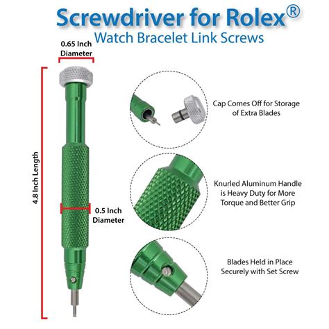 what size screwdriver for rolex links